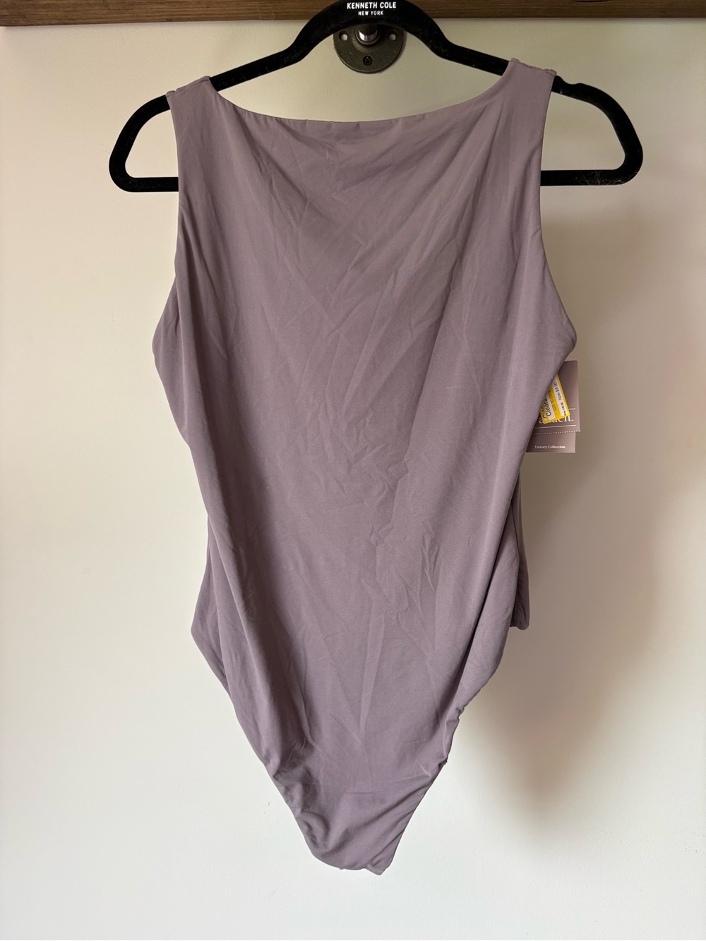 Auden Sleeveless Scoop-Back Bodysuit in Mauve
